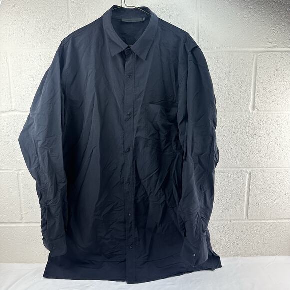 Alexander wang Elongated Black Cotton Blend Shirt, Oversized Fit, Sz L, 26x37 - Picture 2 of 13